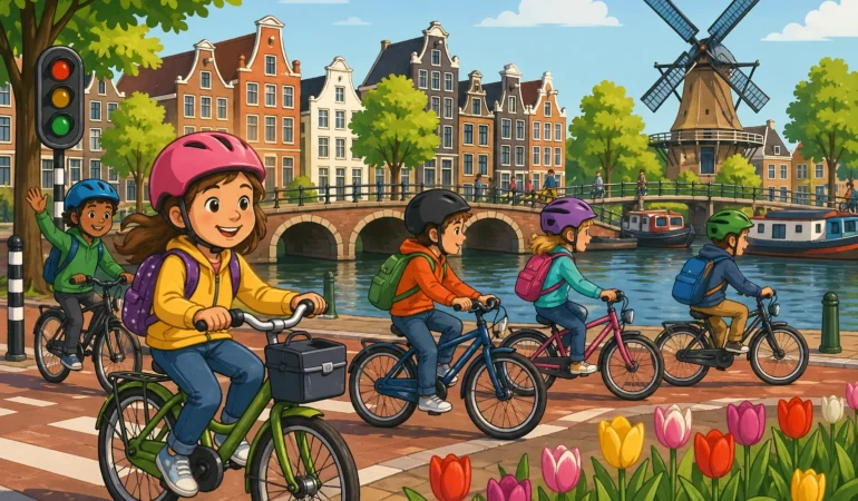 Bike Culture in the Netherlands: Vocabulary Kids Need to Know