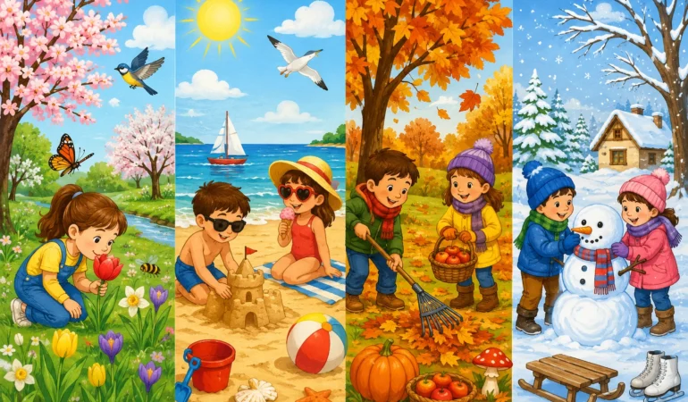 Seasonal Dutch Vocabulary for Kids: Spring, Summer, Autumn & Winter